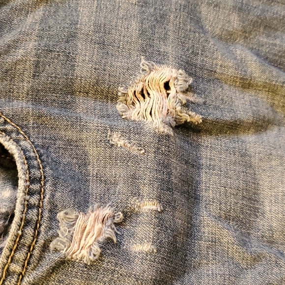 Gap Straight Leg Pink Distressed Jeans - Picture 4 of 6